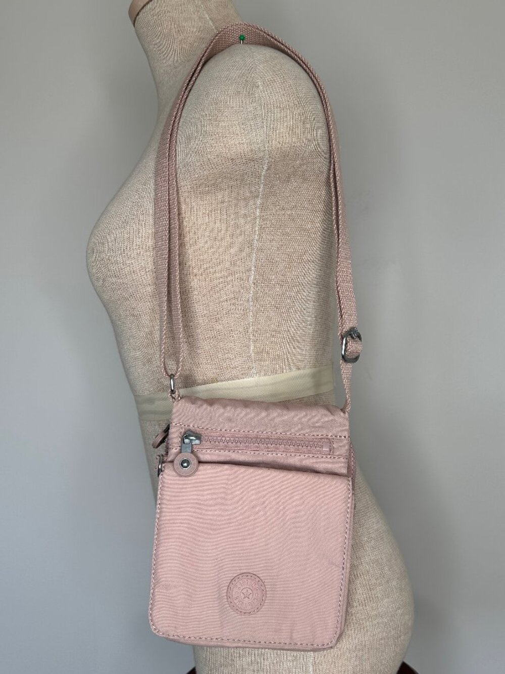Kipling Women's Eldorado Minibag Lightweight Crossbody Nylon Travel Bag Lt. Pink